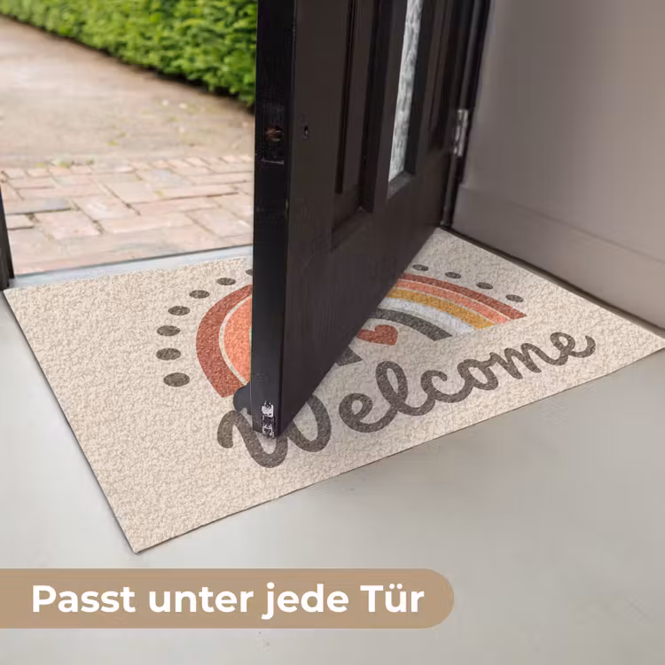 Welkom - Regenboog - Kleurrijk Deurmat klein -USP_DE