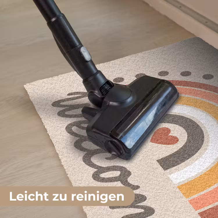 Welkom - Regenboog - Kleurrijk Deurmat klein -reinigen_DE