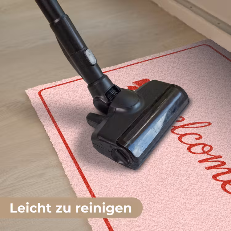 Welkom - Strik - Roze Deurmat klein -reinigen_DE