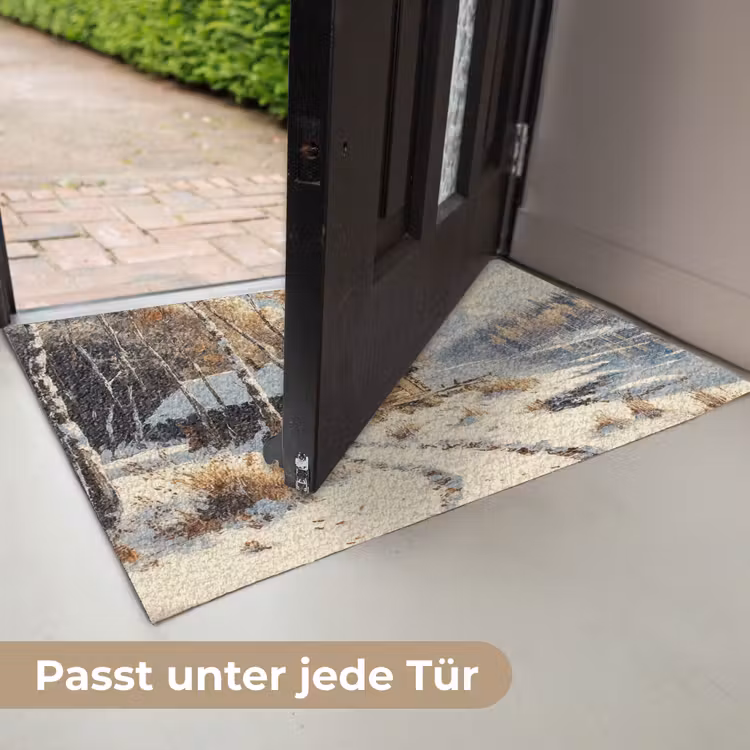 Winter - Sneeuw - Huis - Natuur Deurmat klein -USP_DE