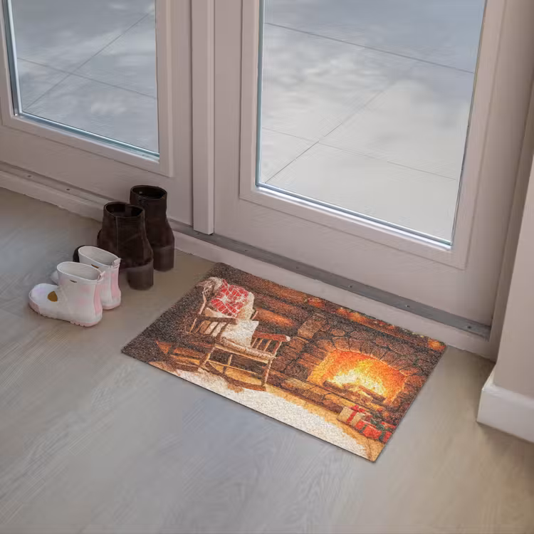 Winter - Kerst - Huis - Openhaard Deurmat klein -sfeer3