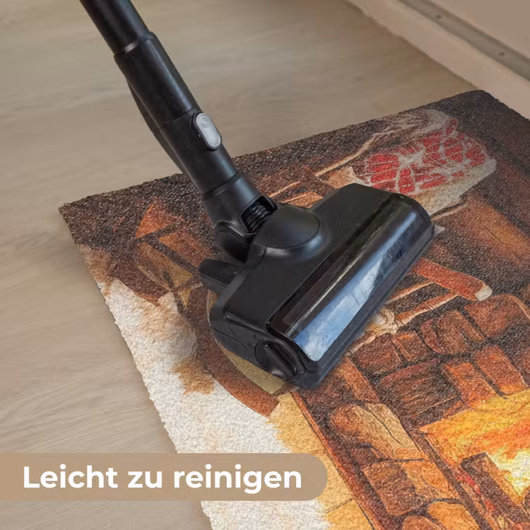 Winter - Kerst - Huis - Openhaard Deurmat klein -reinigen_DE