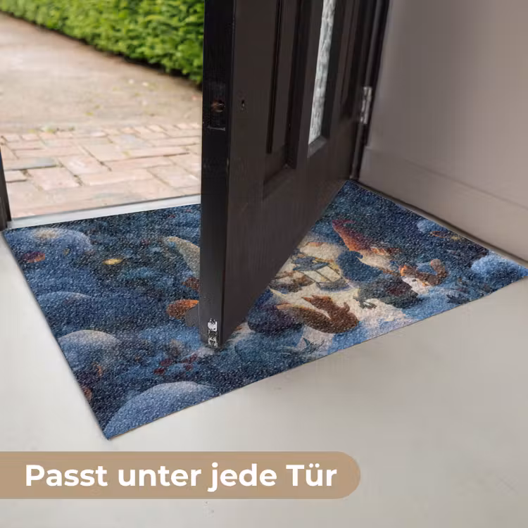Winter - Gnooms - Eekhoorns - Meerkleurig Deurmat klein -USP_DE