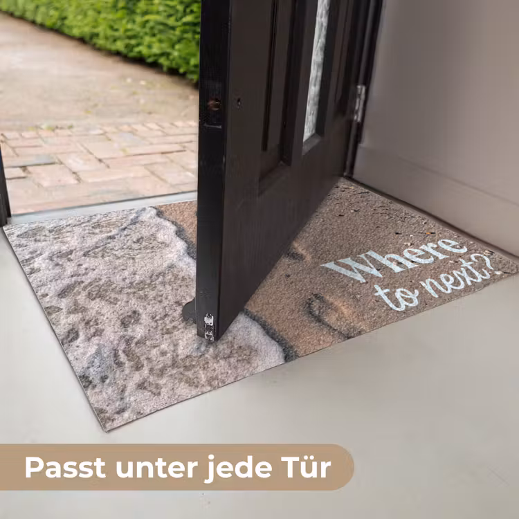 Where to next - Strand - Voetstappen Deurmat klein -USP_DE