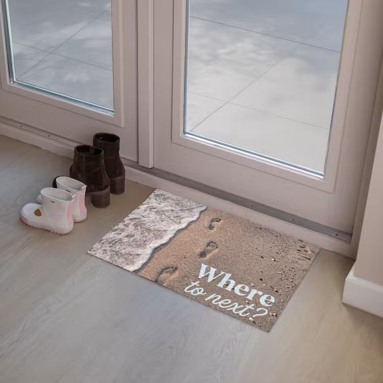 Where to next - Strand - Voetstappen Deurmat klein -sfeer3
