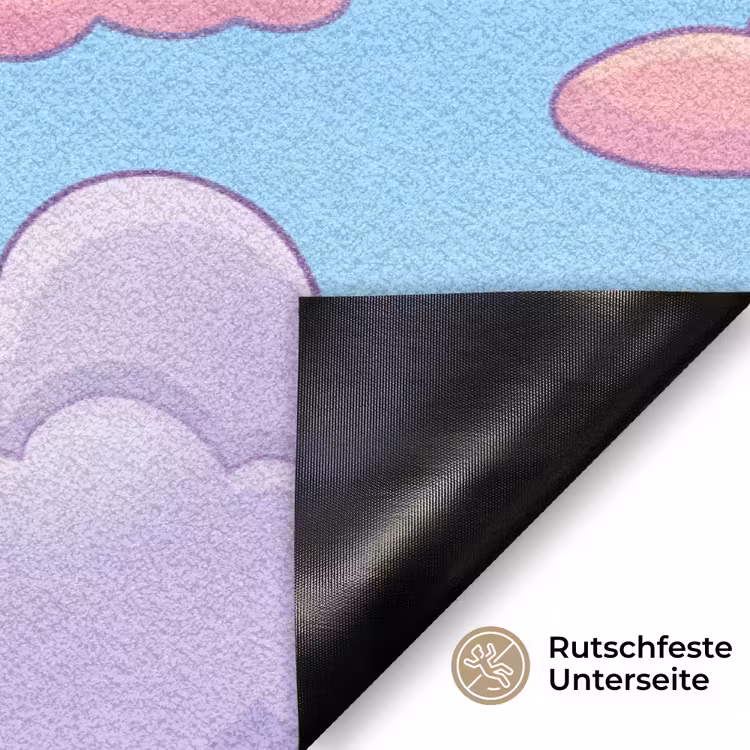 Wolk - Lucht - Natuur - Illustratie - Pastel Deurmat klein -antislip_DE