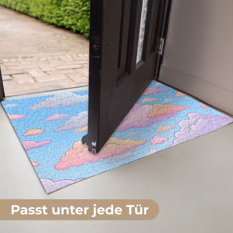 Wolk - Lucht - Natuur - Illustratie - Pastel Deurmat klein -USP_DE