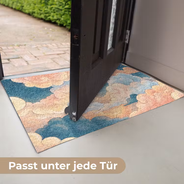 Wolk - Lucht - Natuur - Illustratief - Oranje Deurmat klein -USP_DE