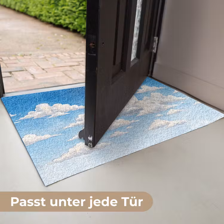 Wolken - Blauwe lucht - Natuur - Modern - Wit Deurmat klein -USP_DE