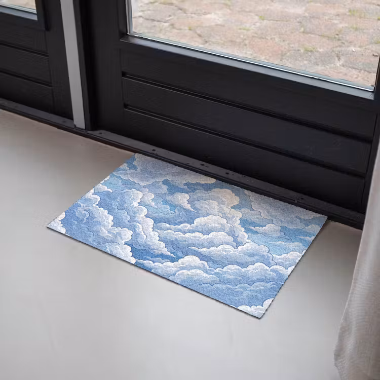 Wolken - Hemel - Abstract - Wit Deurmat klein -sfeer2