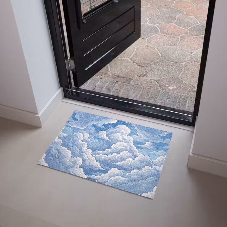 Wolken - Hemel - Abstract - Wit Deurmat klein -sfeer5