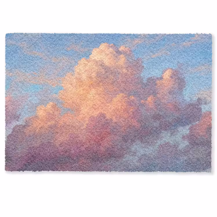 Wolken - Lucht - Natuur - Abstract - Kleurrijk Deurmat klein -zkaufland3d