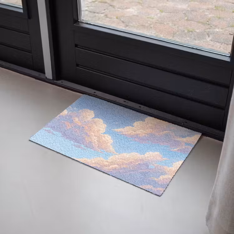 Wolken - Lucht - Natuur - Blauw Deurmat klein -sfeer2