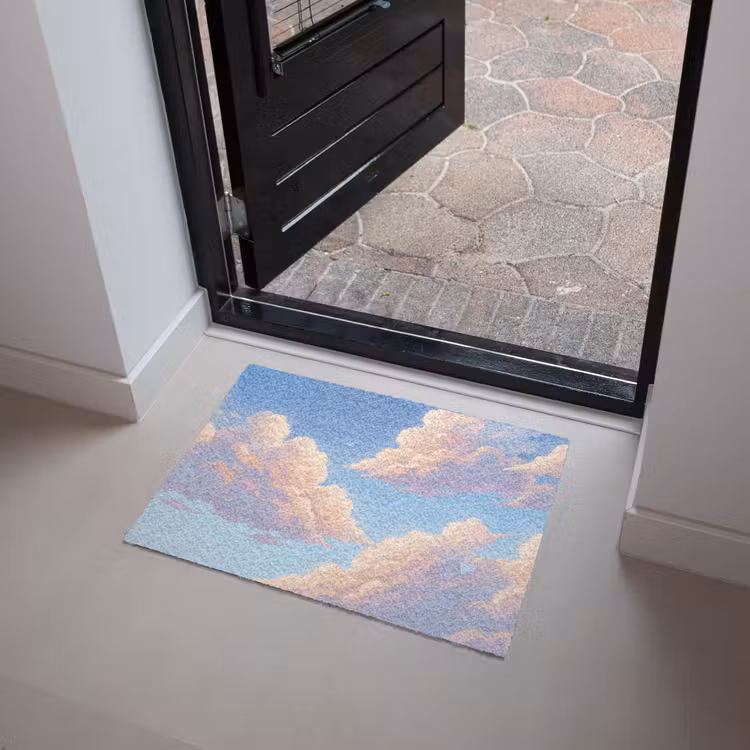 Wolken - Lucht - Natuur - Blauw Deurmat klein -sfeer5
