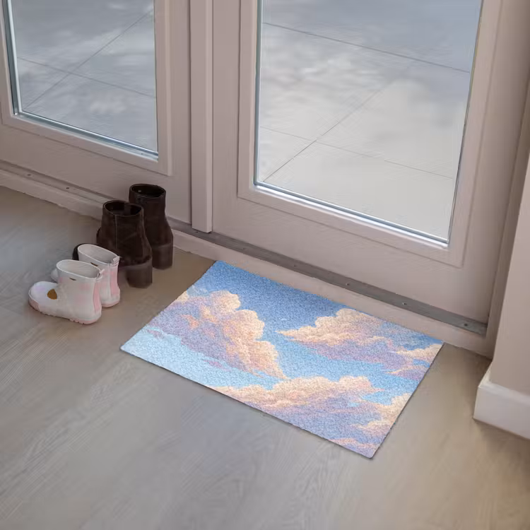 Wolken - Lucht - Natuur - Blauw Deurmat klein -sfeer3