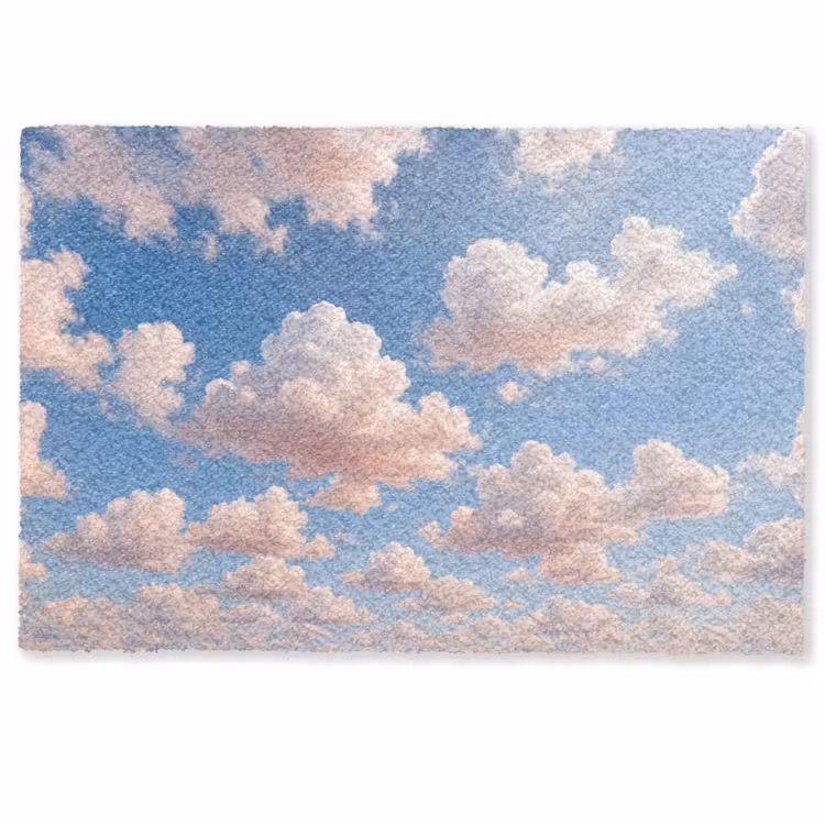 Wolken - Hemel - Natuur - Licht - Blauw Deurmat klein -zkaufland3d