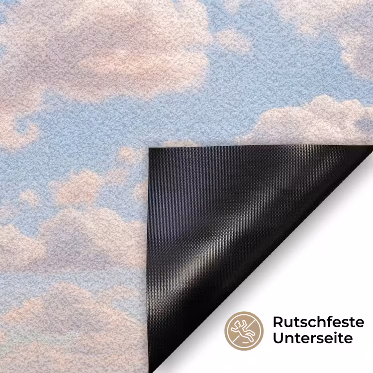 Wolken - Hemel - Natuur - Licht - Blauw Deurmat klein -antislip_DE