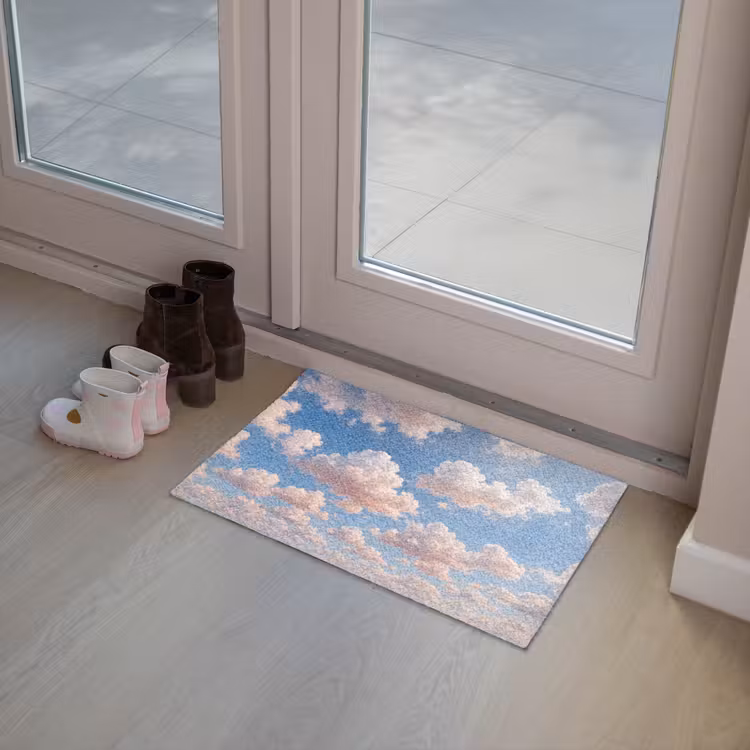 Wolken - Hemel - Natuur - Licht - Blauw Deurmat klein -sfeer3