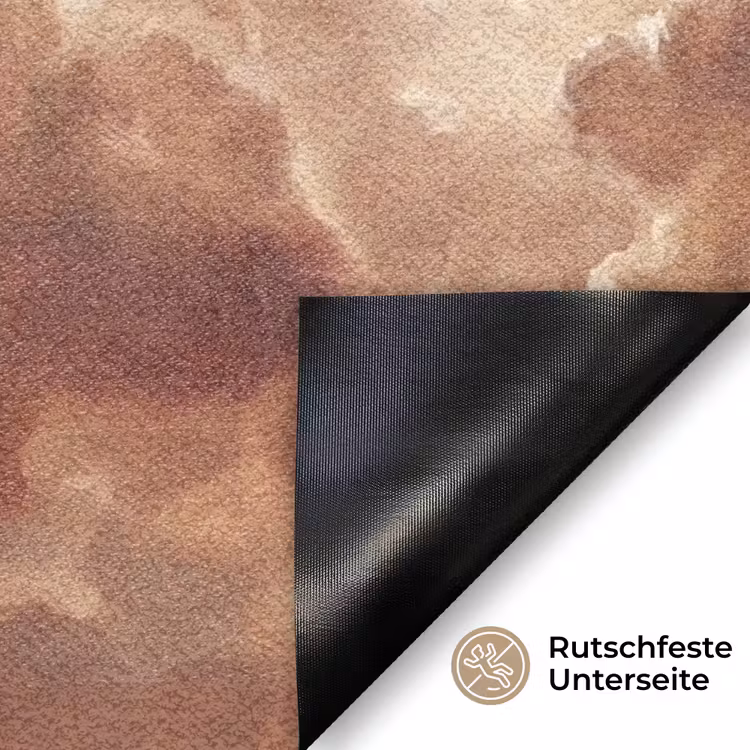 Wolken - Lucht - Natuur - Modern - Bruin Deurmat klein -antislip_DE