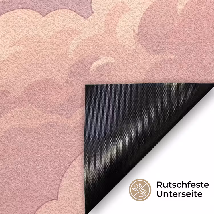 Wolken - Lucht - Natuur - Pastel - Roze Deurmat klein -antislip_DE