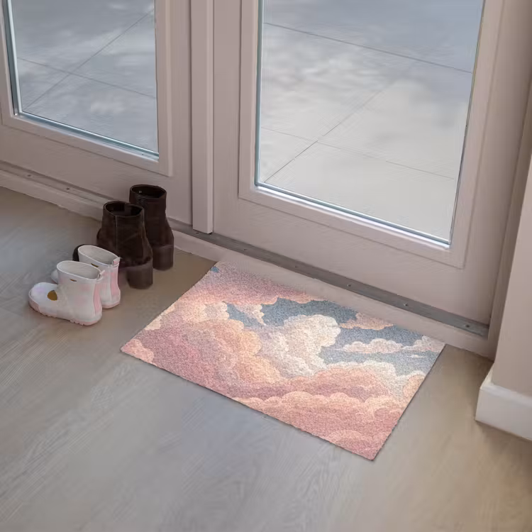 Wolken - Lucht - Natuur - Pastel - Roze Deurmat klein -sfeer3