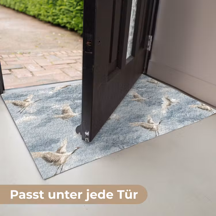 Wolken - Kraanvogels - Blauw Deurmat klein 898 -USP_DE