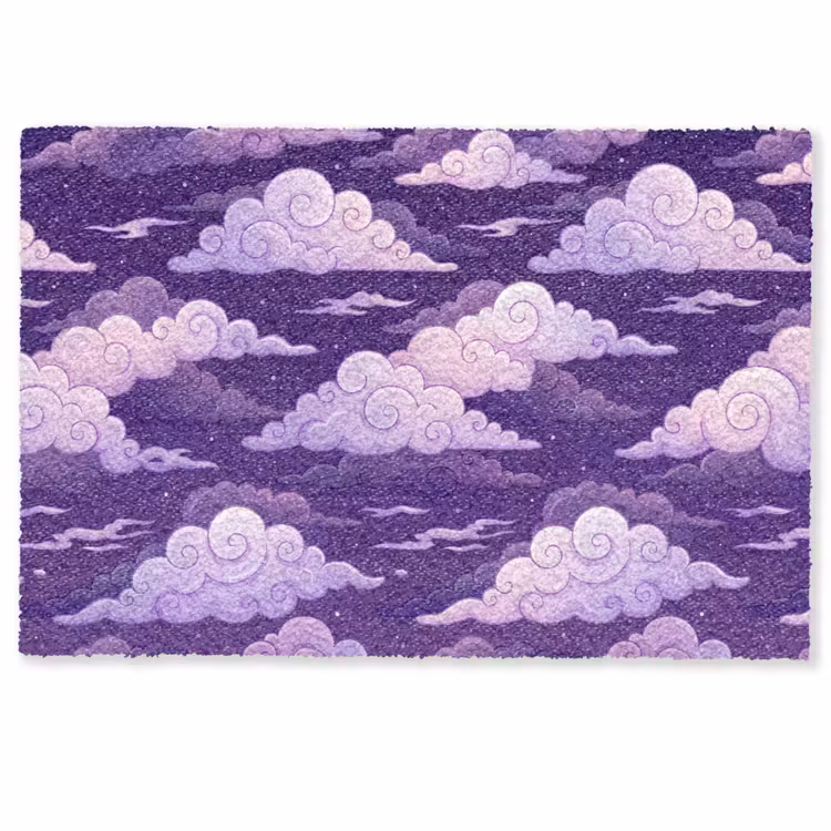 Wolken - Nacht - Natuur - Abstract - Paars Deurmat klein -zkaufland3d