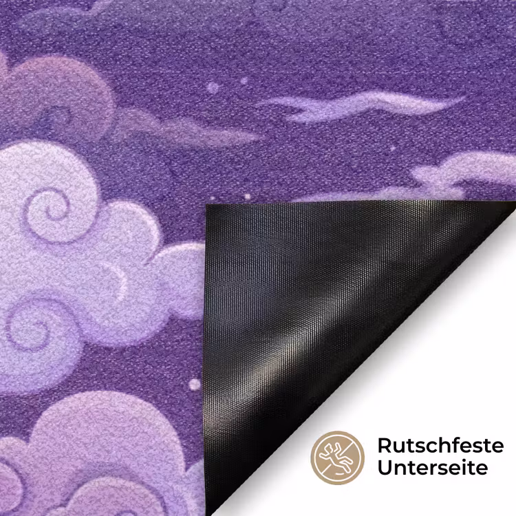 Wolken - Nacht - Natuur - Abstract - Paars Deurmat klein -antislip_DE