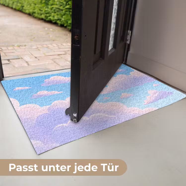 Wolken - Roze - Blauw - Natuur - Modern Deurmat klein -USP_DE