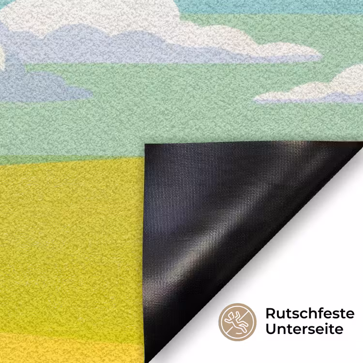 Wolken - Roze - Natuur - Modern - Pastel Deurmat klein -antislip_DE