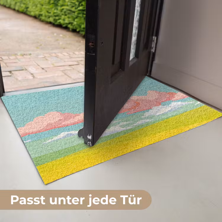 Wolken - Roze - Natuur - Modern - Pastel Deurmat klein -USP_DE