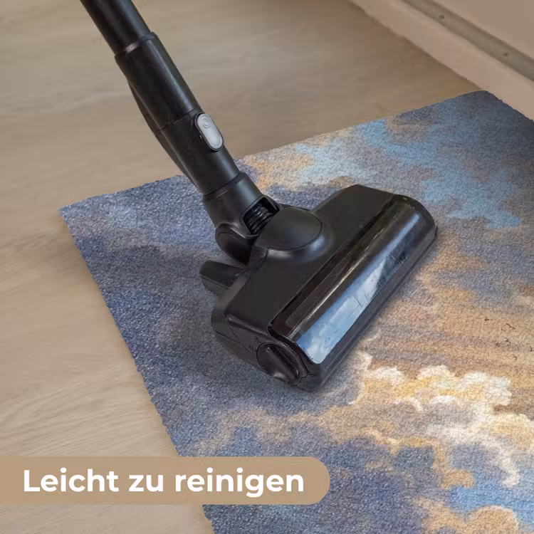 Wolken - Zonnestralen - Natuur - Abstract - Blauw Deurmat klein -reinigen_DE