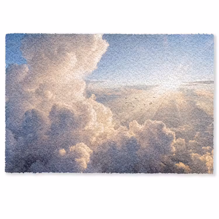 Wolken - Zonnestralen - Natuur - Wit Deurmat klein -zkaufland3d