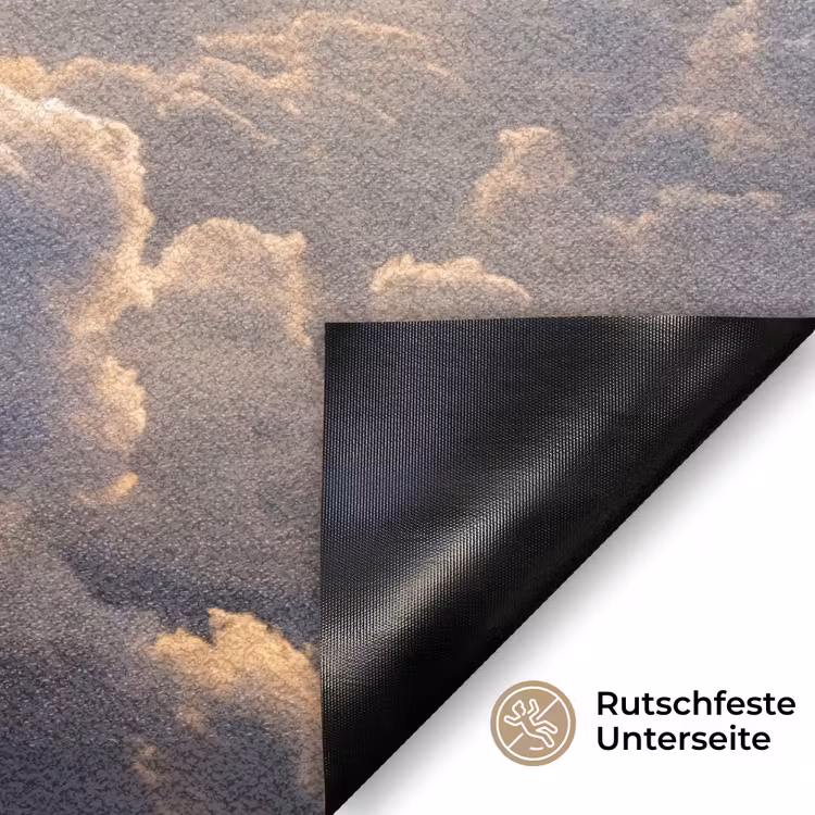 Wolken - Zonnestralen - Natuur - Wit Deurmat klein -antislip_DE