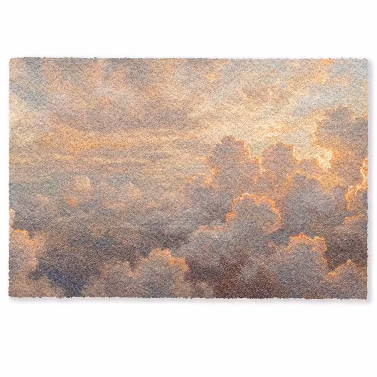 Wolken - Zonsondergang - Natuur - Abstract - Goud Deurmat klein -zkaufland3d