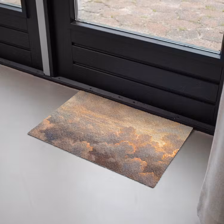 Wolken - Zonsondergang - Natuur - Abstract - Goud Deurmat klein -sfeer2
