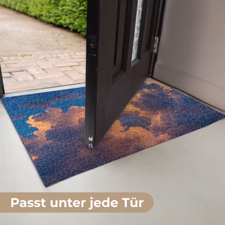 Wolken - Zonsondergang - Natuur - Oranje - Blauw Deurmat klein -USP_DE