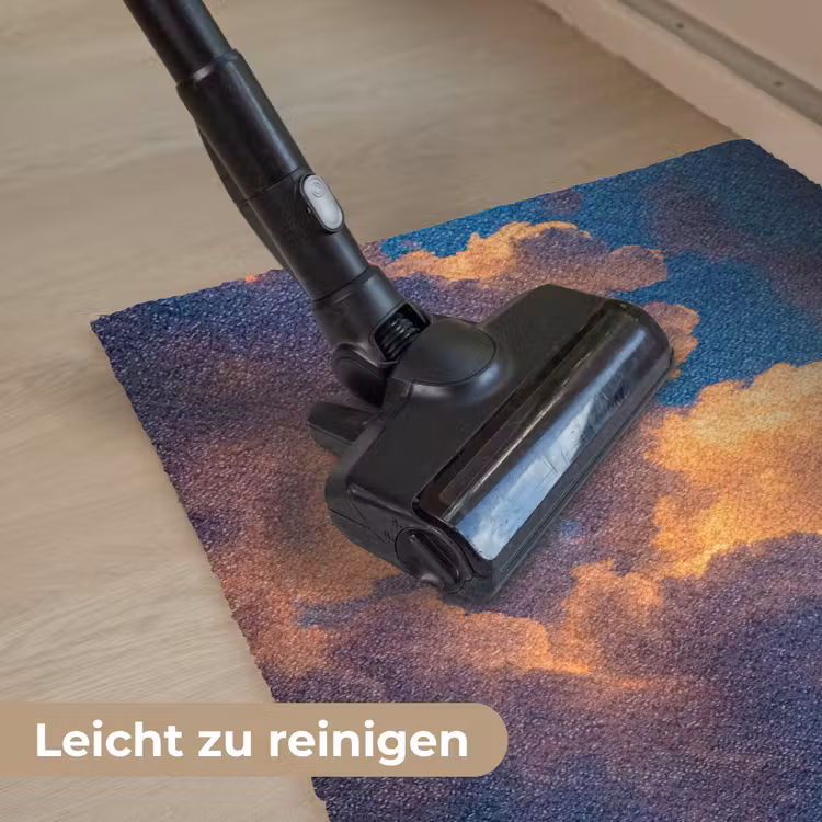 Wolken - Zonsondergang - Natuur - Oranje - Blauw Deurmat klein -reinigen_DE