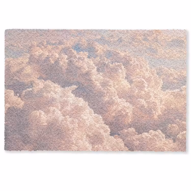 Wolken - Zonsondergang - Natuur - Pastel - Roze Deurmat klein -zkaufland3d