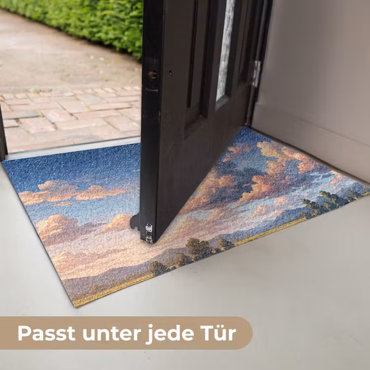 Wolken - Daghemel - Natuur - Illustratie - Oranje Deurmat klein -USP_DE