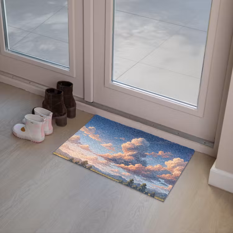 Wolken - Daghemel - Natuur - Illustratie - Oranje Deurmat klein -sfeer3