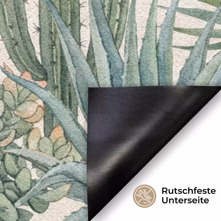 Woestijn - Planten - Groen Deurmat klein -antislip_DE