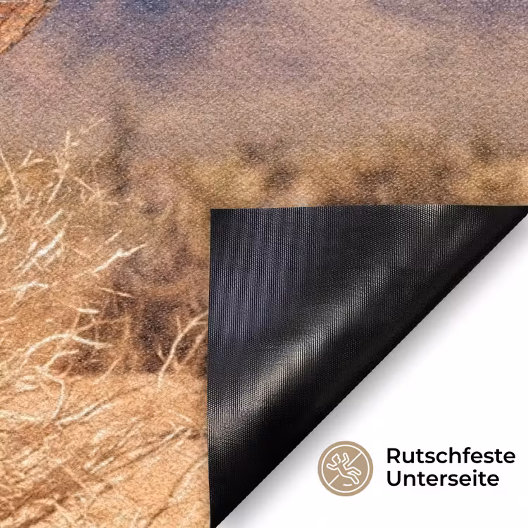 Fußmatte - Wüste – Spiegelkugel – Kunst - Woestijn - Spiegelbal - Kunst Deurmat klein