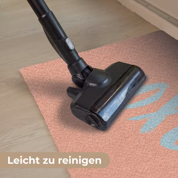 XOXO - Blauw - Perzikkleur Deurmat klein -reinigen_DE