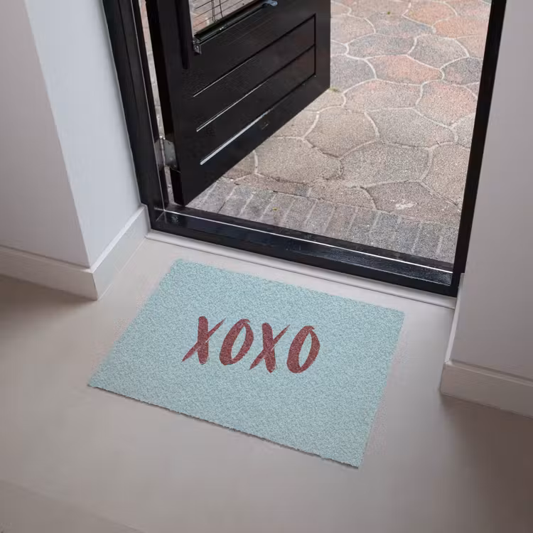 XOXO - Blauw - Rood Deurmat klein -sfeer5