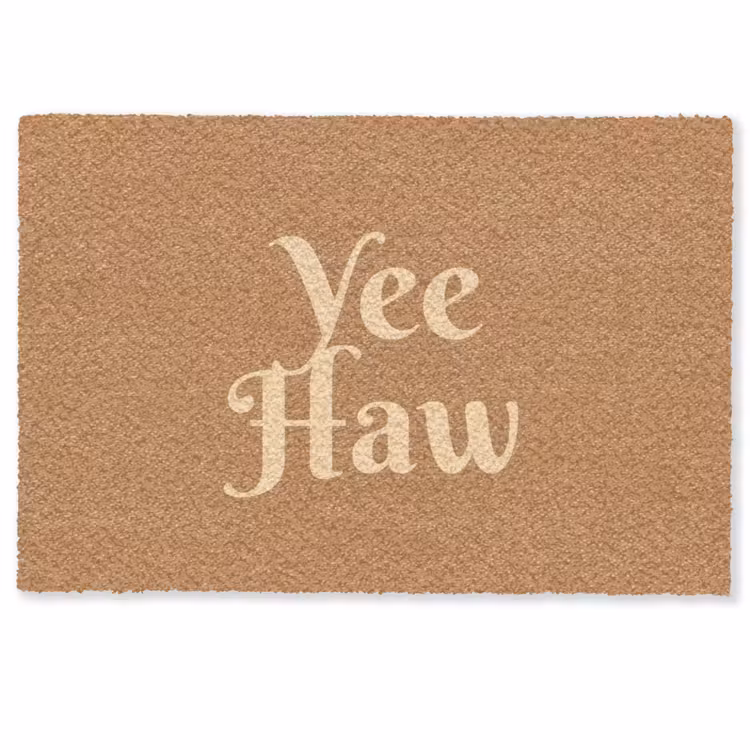 Yee haw - Bruin - Minimalistisch Deurmat klein -zkaufland3d