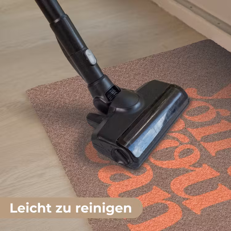 Yes girl you can - Oranje - Bruin Deurmat klein -reinigen_DE