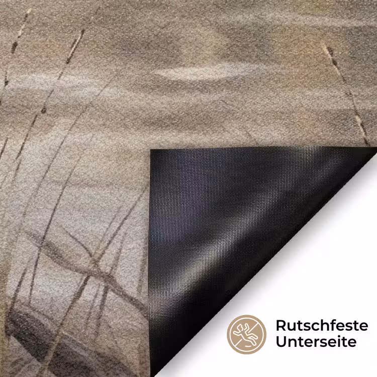 Winterkoninkje - Tak - Rivier - Natuur - Sfeervol Deurmat klein -antislip_DE