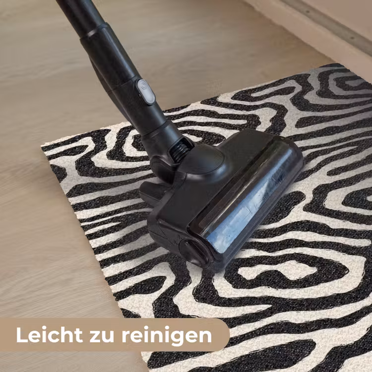 Zebra - Abstract - Zwart Deurmat klein 898 -reinigen_DE