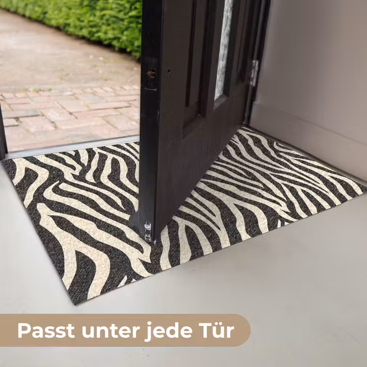 Zebra - Print - Klassiek - Zwart Deurmat klein 898 -USP_DE
